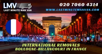 About Last Minute International Removals Service from Boulogne-Billancourt, France to UK